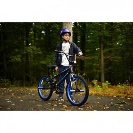 Kent Bicycle 20 In. Chaos Boy's Bike, Matte Black and Blue