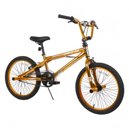 Genesis 20 inch Krome 2.0 BMX Bicycle with Front and Rear Pegs, Gold