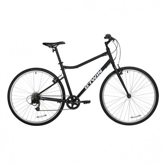 Decathlon Riverside Hybrid Bike 100, 700c, Medium, Black