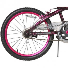 Genesis 20 In. Inspire Girl's Bicycle with Front and Rear Hand Breaks, Pink and Black