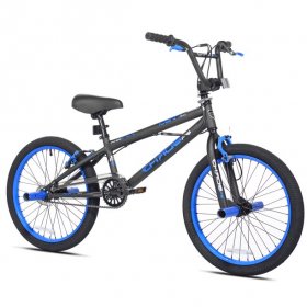 Kent Bicycle 20 In. Chaos Boy's Bike, Matte Black and Blue