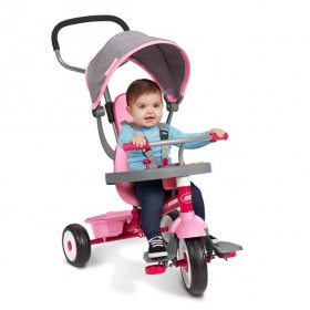 Radio Flyer, 4-in-1 Stroll 'N Trike with Activity Tray, Pink & Gray