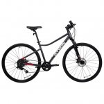 Decathlon Riverside 500, Adult Hybrid Bike, 700c, Medium, Black