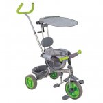 Huffy 29011 Malmo 4-in-1 Canopy Tricycle with Push Handle, Cup Holder & Rear Storage, Gray - One Size