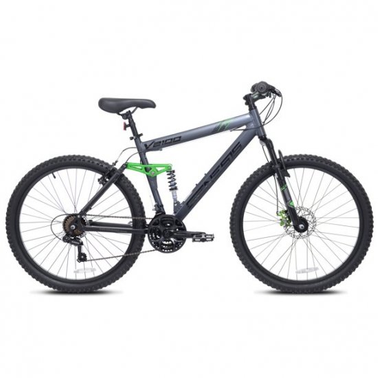 Genesis 26 In. V2100 Men\'s Dual Suspension Mountain Bike, Slate Gray