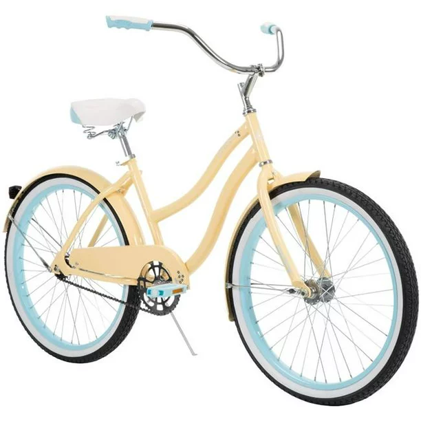 Huffy 24630 24 in. Good Vibrations Womens Cruiser Bike, Yellow - One Size